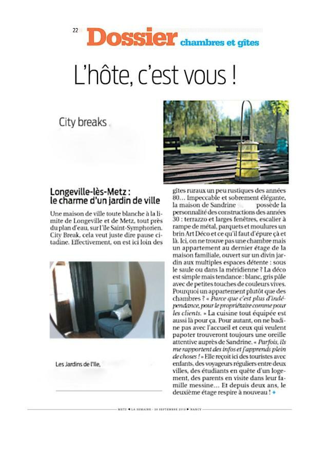 Longeville-les-Metz Les Jardins De L'Ile 아파트 외부 사진